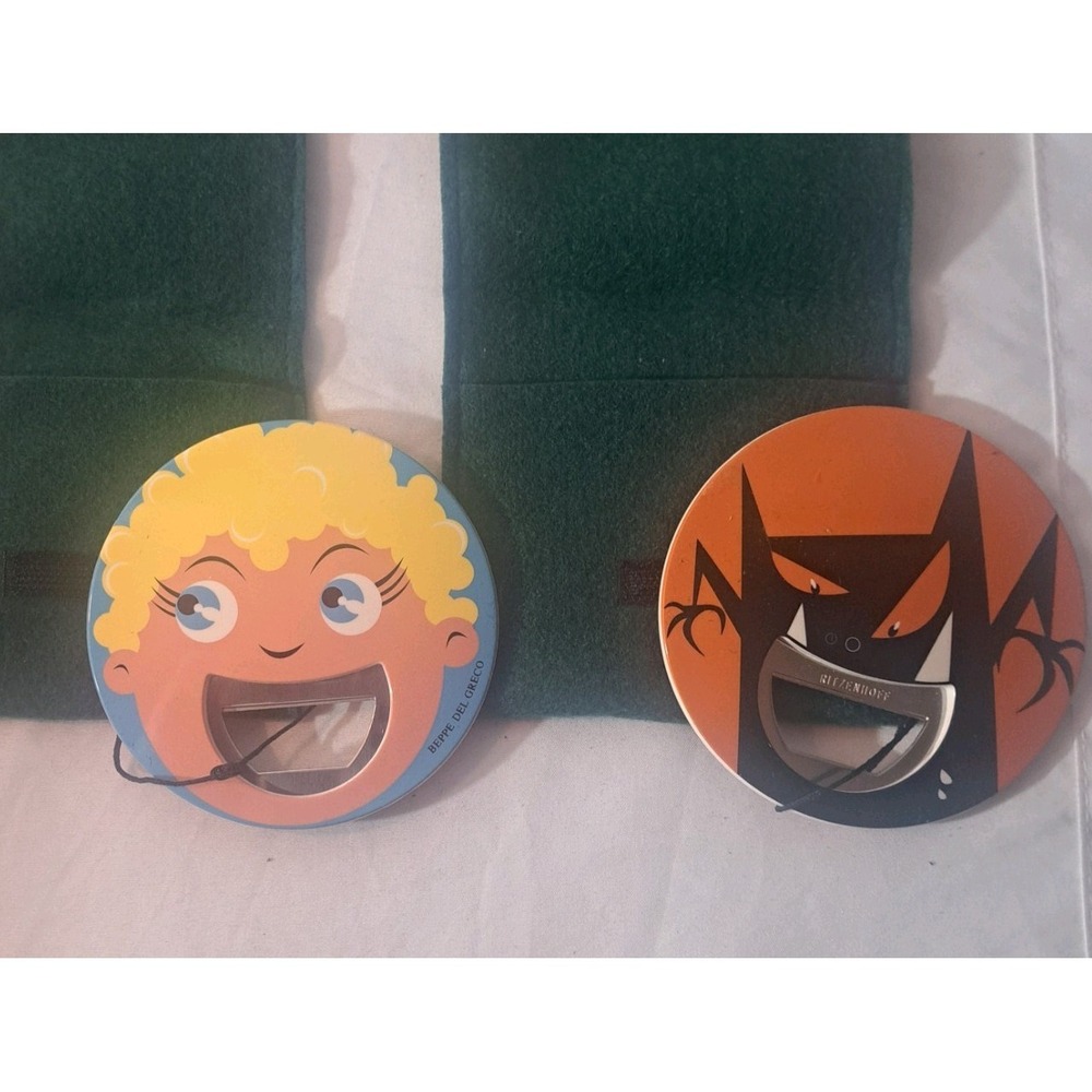 Vintage Ritzenhoff Double Sided Face Beer Bottle Opener Designer Germany NEW